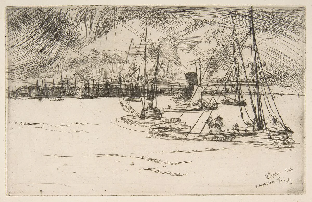 Amsterdam, from the Tolhuis — James McNeill Whistler