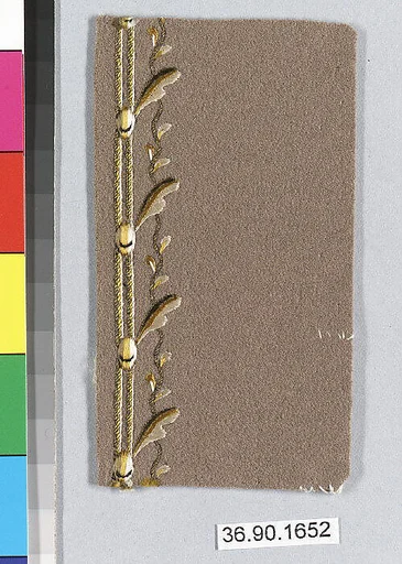 Embroidery sample for a man’s suit