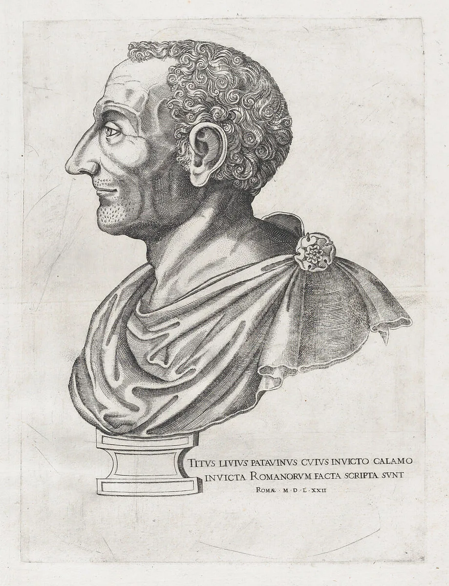 Speculum Romanae Magnificentiae: Bust of Livy — Nicolas Beatrizet|Claudio Duchetti
