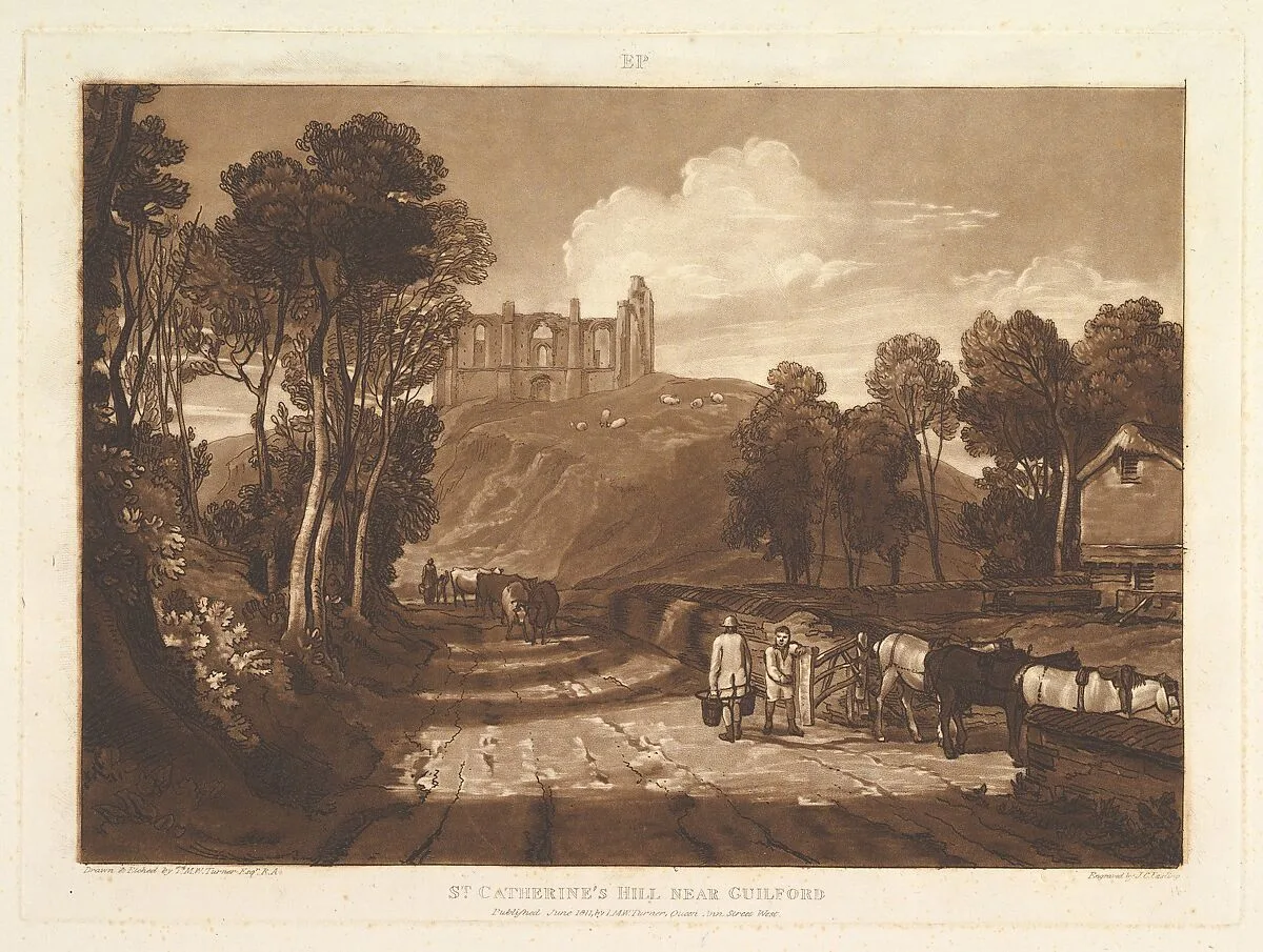St. Catharine's Hill near Guilford (Liber Studiorum, part VII) — Joseph Mallord William Turner|J. C. Easling|Joseph Mallord William Turner