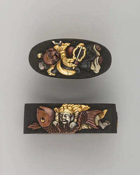 Sword-Hilt Collar and Pommel (Fuchigashira) — Unknown