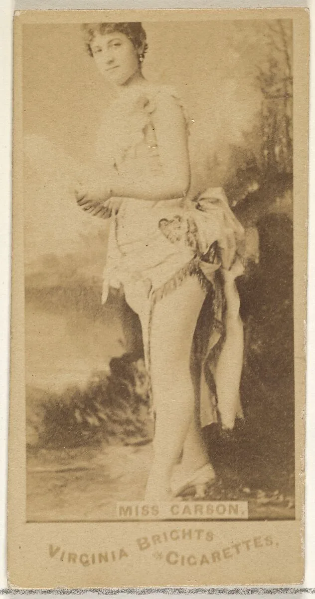 Miss Carson, from the Actors and Actresses series (N45, Type 1) for Virginia Brights Cigarettes — Allen & Ginter
