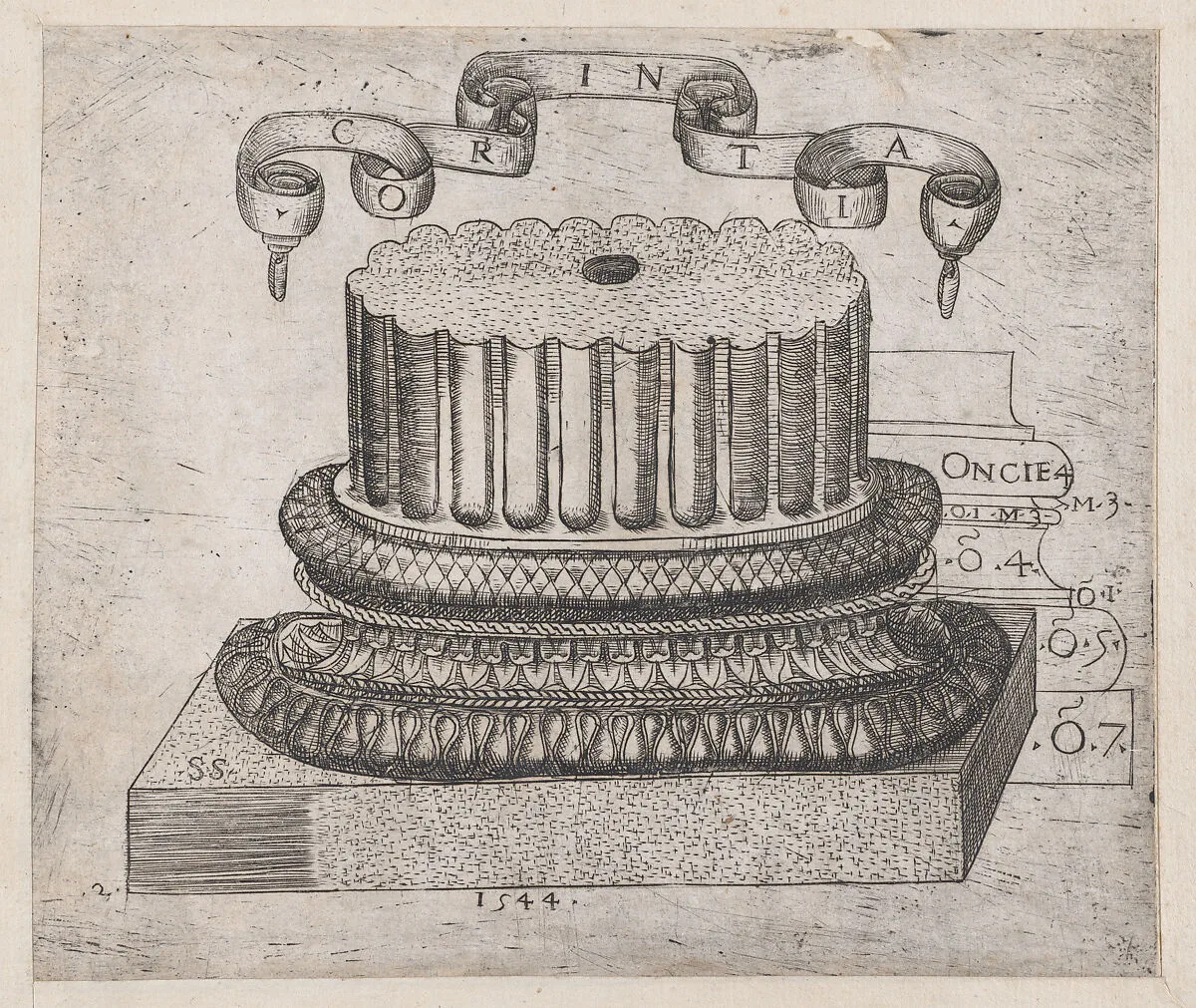 Speculum Romanae Magnificentiae: Corinthian base — Sebastiano Serlio