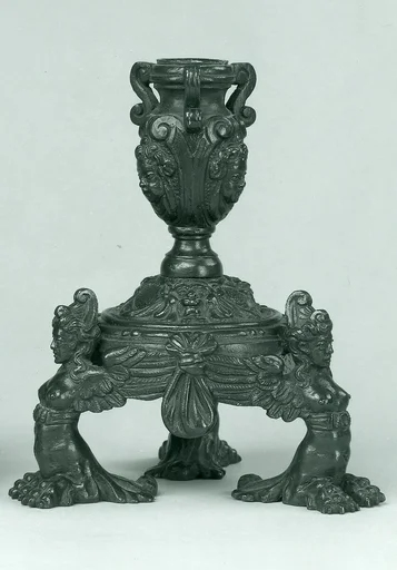 Candlestick supported by three female demi-figures (pair with .1378)