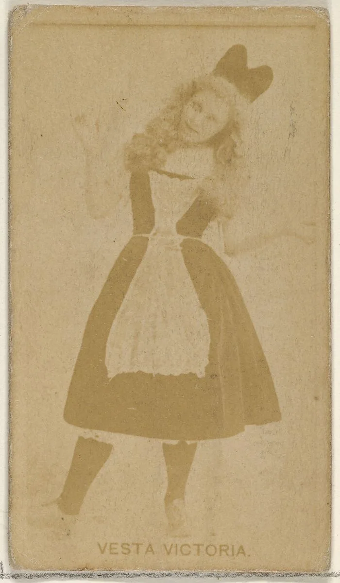 Vesta Victoria, from the Actors and Actresses series (N45, Type 8) for Virginia Brights Cigarettes — Allen & Ginter