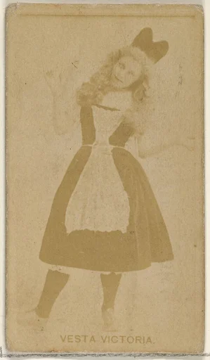 Vesta Victoria, from the Actors and Actresses series (N45, Type 8) for Virginia Brights Cigarettes