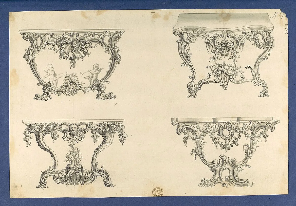 Frames for Marble Slabs, in Chippendale Drawings, Vol. I — Thomas Chippendale