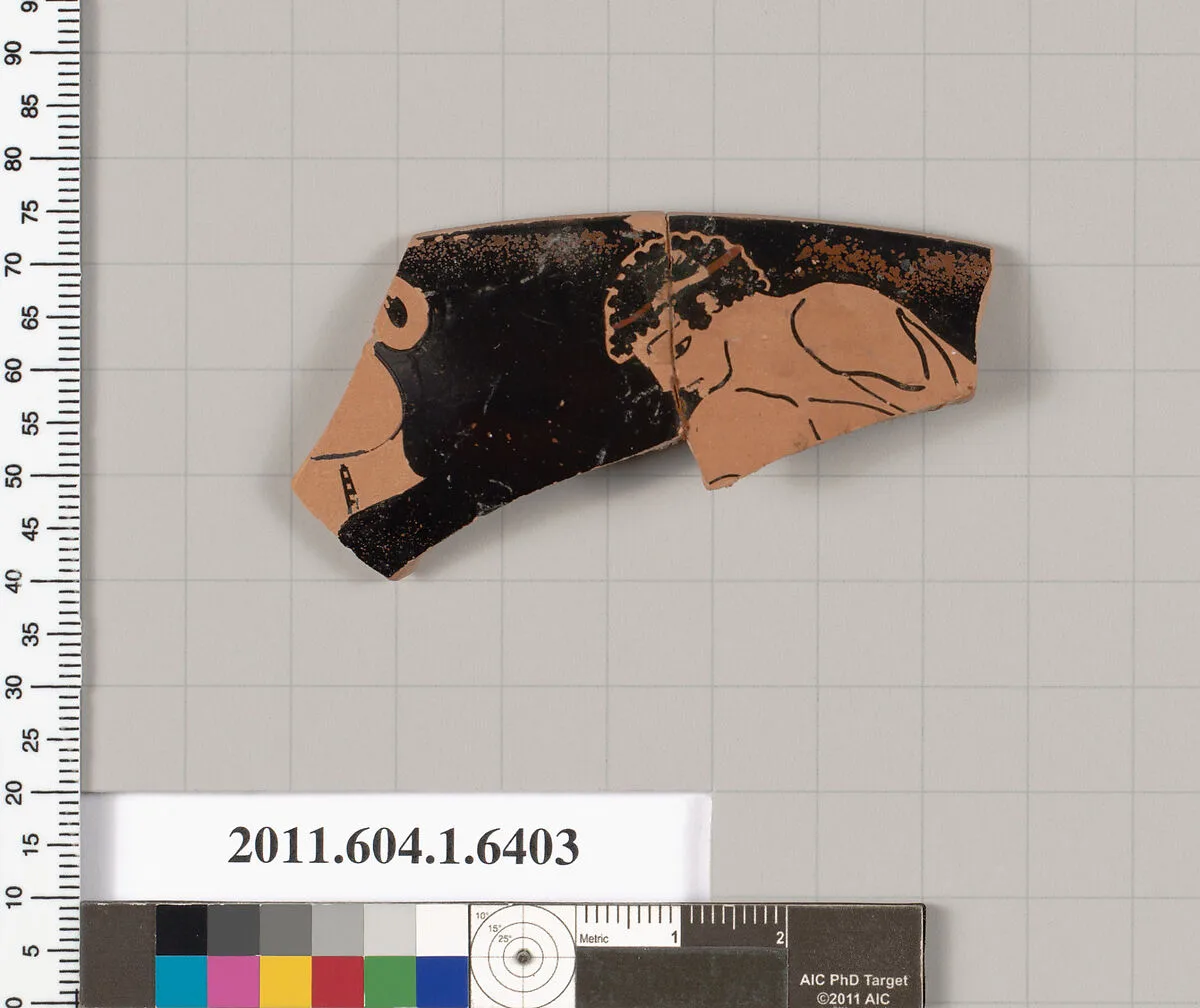 Terracotta fragment of a kylix (drinking cup) — Unknown