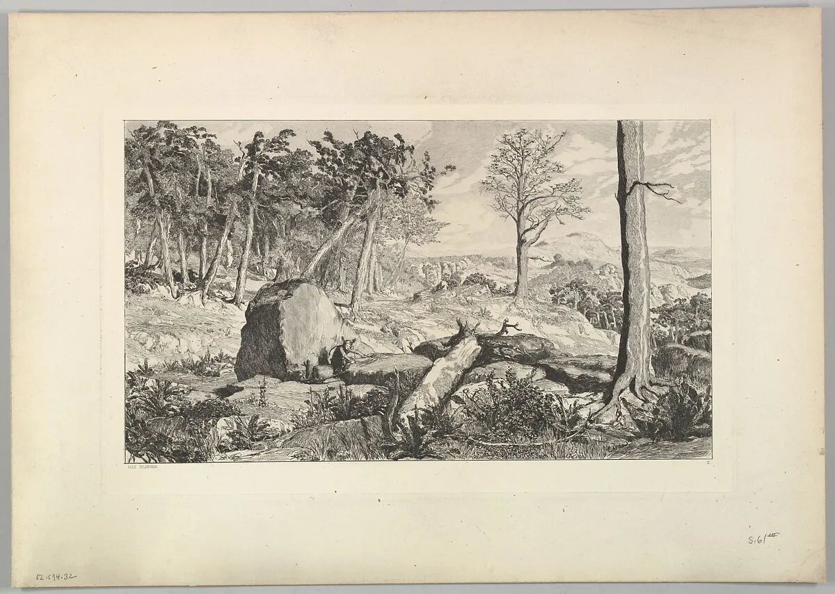 Simplicius in der Waldeinöde, from the series Intermezzi — Max Klinger
