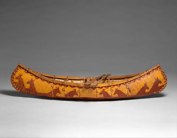 Canoe Model with Paddles — Unknown