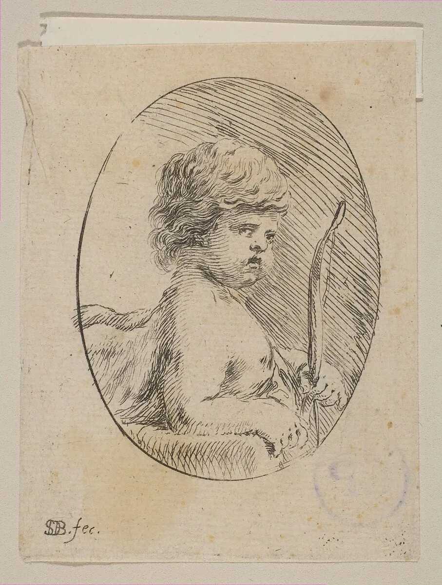 A Small Cupid with His Bow, from "Various figures and doodles" (Diverses figures et griffonnemens) — Stefano della Bella