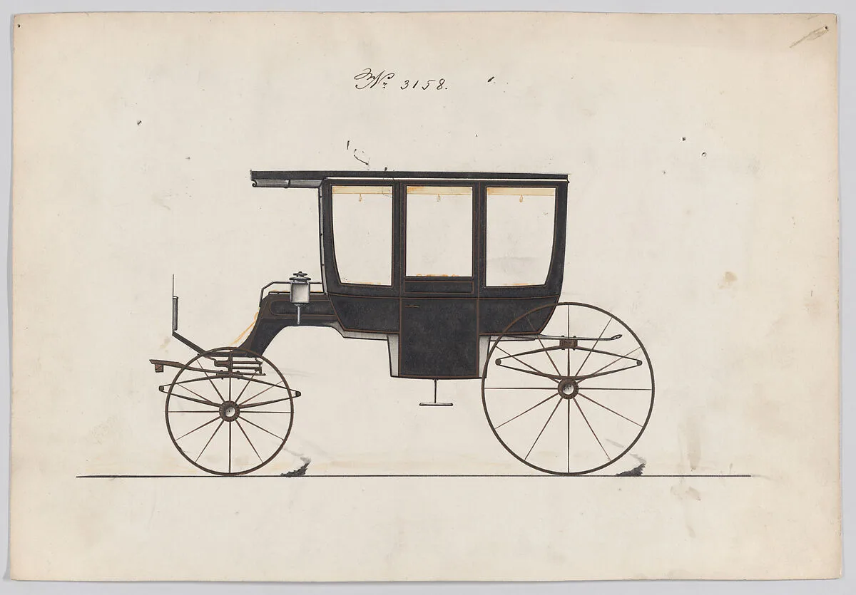 Design for 6 seat Rockaway, no. 3158 — Brewster & Co.