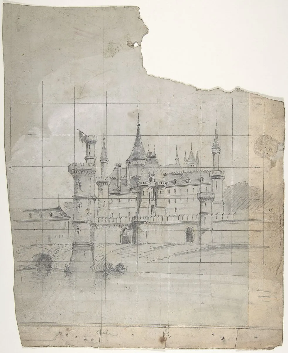 Design for a Stage Set at the Opéra, Paris — Eugène Cicéri