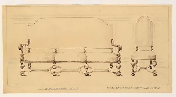 Design for furniture — Louis C. Tiffany|Tiffany Studios|Tiffany Glass Company|Tiffany Glass and Decorating Company