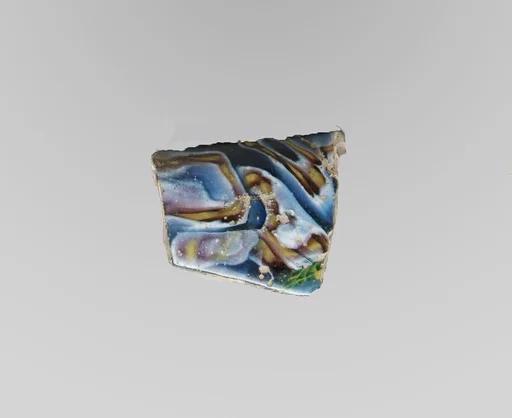 Glass mosaic carinated bowl fragment