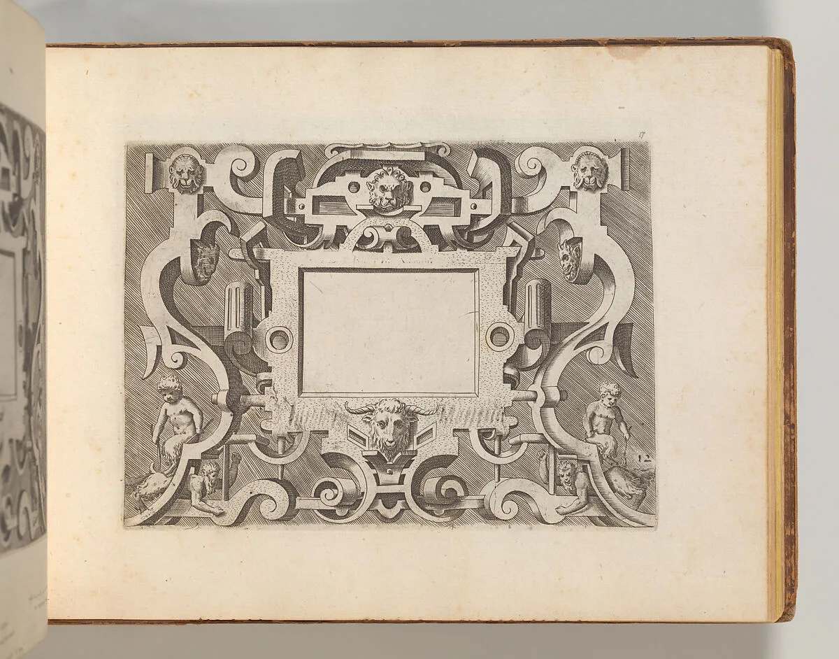 Targhe ed altri ornati di varie e capricciose invenzioni (Cartouches and other ornaments of various and capricious invention, page 20) — Carlo Losi|Hans Vredeman de Vries