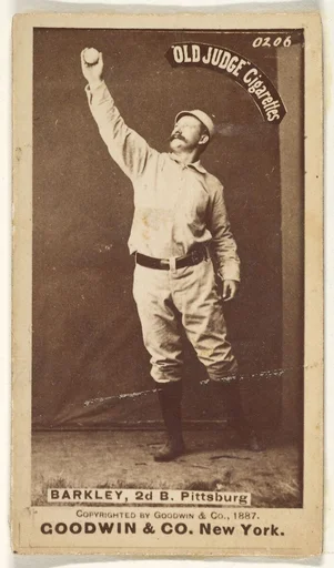Sam Barkley, 2nd Base, Pittsburgh, from the Old Judge series (N172) for Old Judge Cigarettes