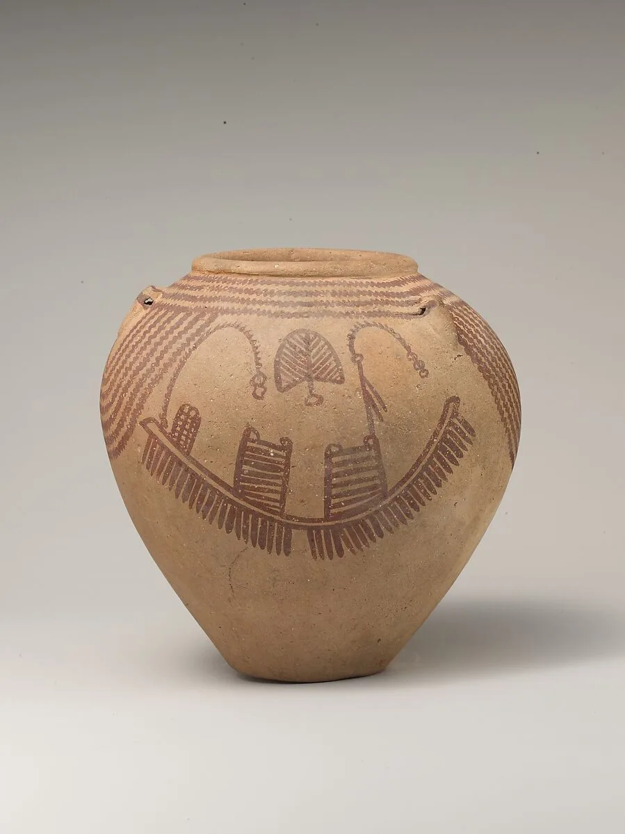 Decorated ware jar depicting boats — Unknown