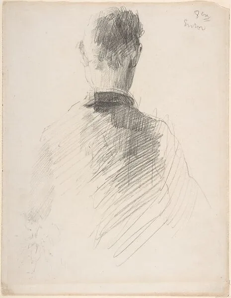 A Man in a Jacket, Seen from the Back — James Ensor