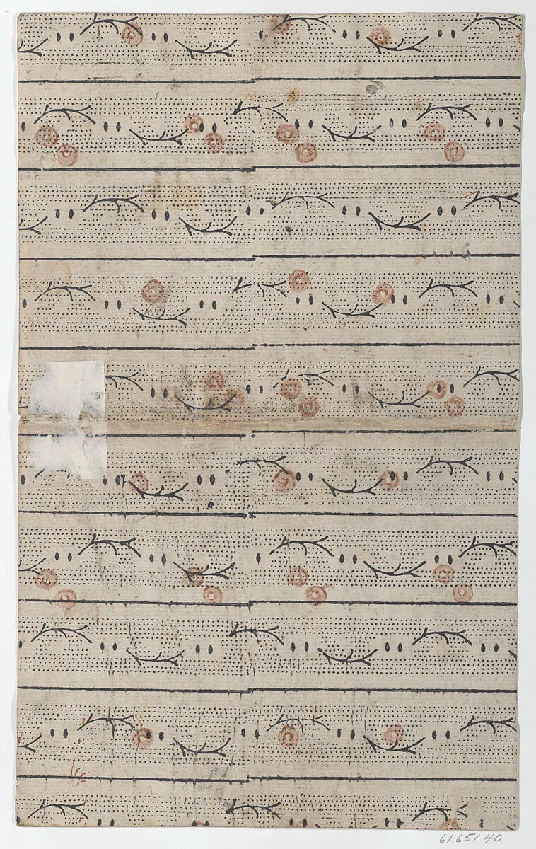 Sheet with overall vine and dot pattern — Adriaan Rogge
