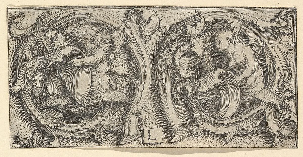 Triton and Siren in Tendrils — Lucas van Leyden