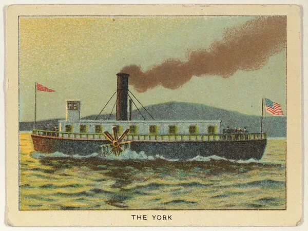 The York, from the "Hudson-Fulton" series (T72), issued with Turkey Red Cigarettes by the American Tobacco Company — American Tobacco Company