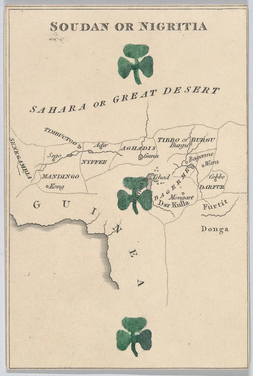 Soudan or Nigritia, from "Court Game of Geography" — William and Henry Rock
