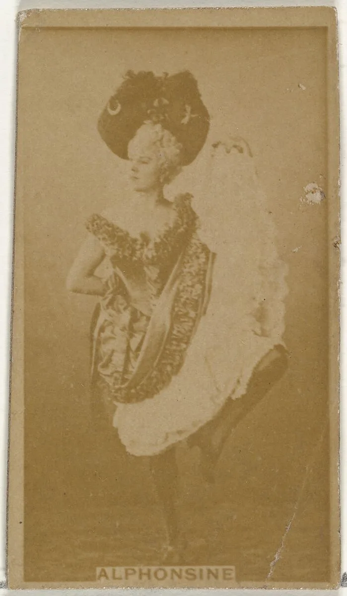 Alphonsine, from the Actors and Actresses series (N145-8) issued by Duke Sons & Co. to promote Duke Cigarettes — American Tobacco Company|W. Duke, Sons & Co.