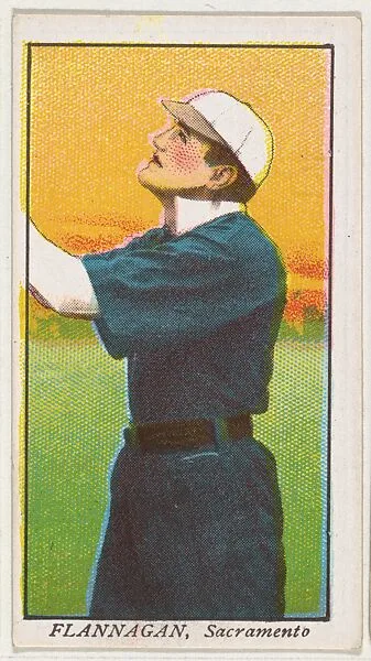 Flannagan, Sacramento, from the "Obak Baseball Players" set (T212), issued by the American Tobacco Company to promote Obak Mouthpiece Cigarettes — American Tobacco Company