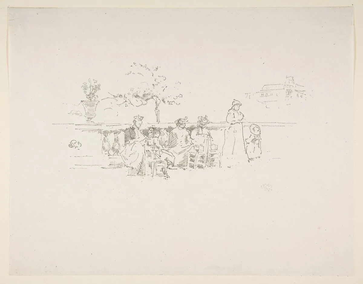 The Terrace, Luxembourg — James McNeill Whistler