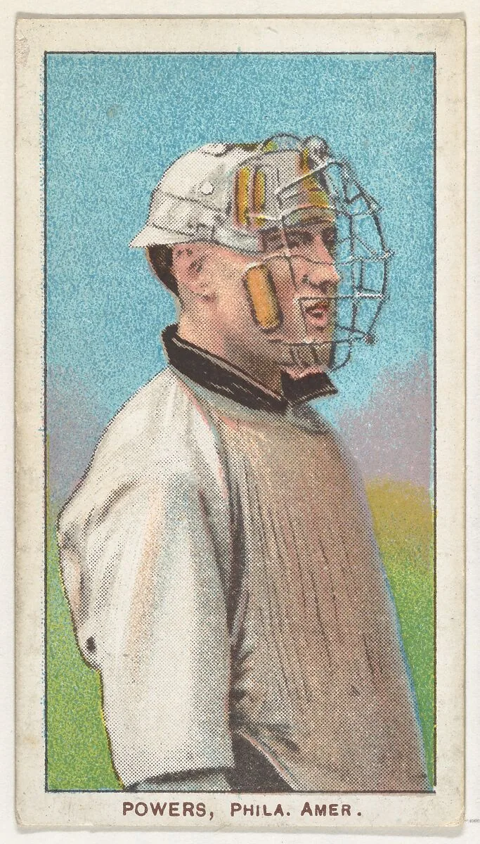 Powers, Philadelphia, American League, from the White Border series (T206) for the American Tobacco Company — American Tobacco Company