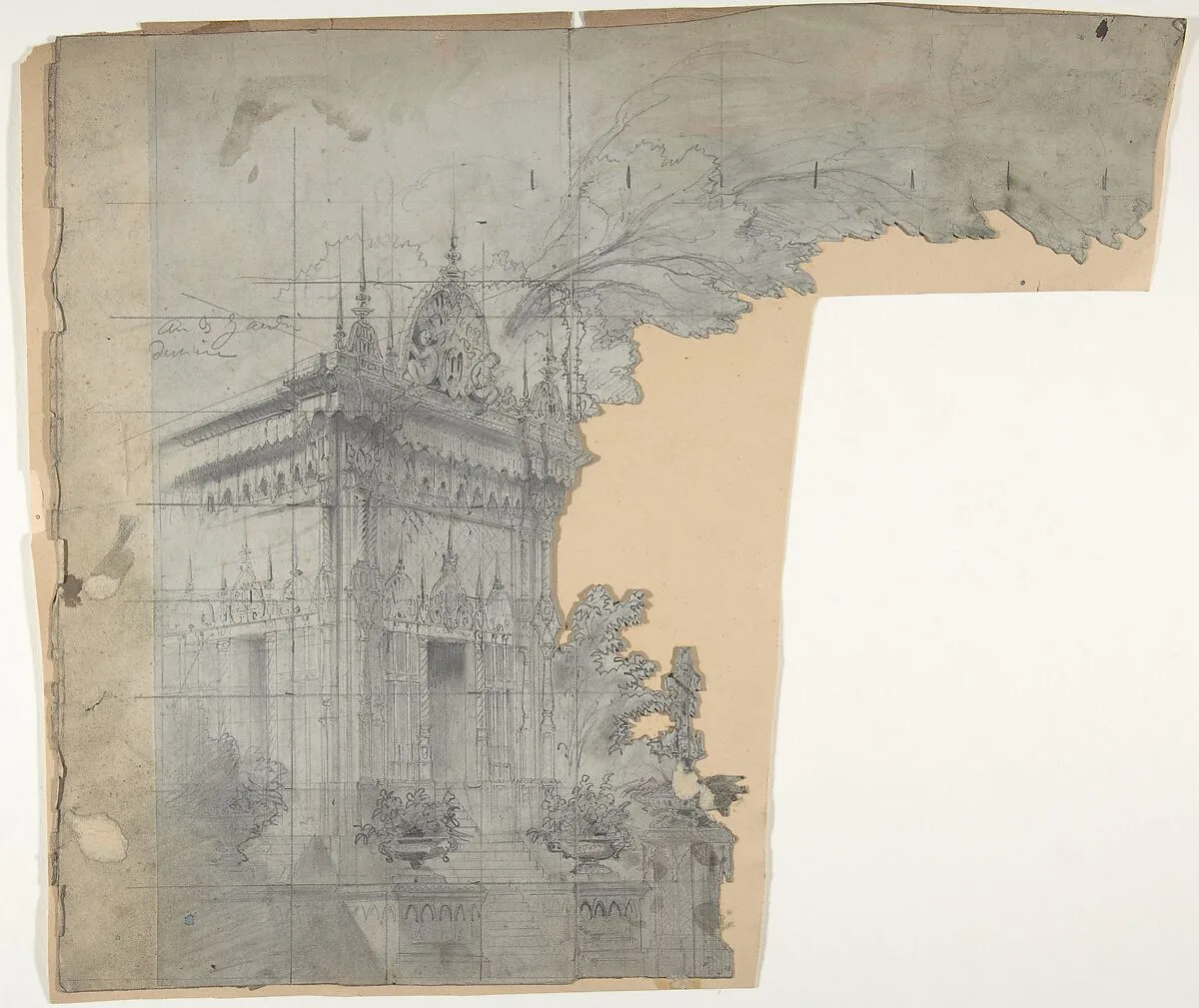 Design for a Stage Set at the Opéra, Paris — Eugène Cicéri