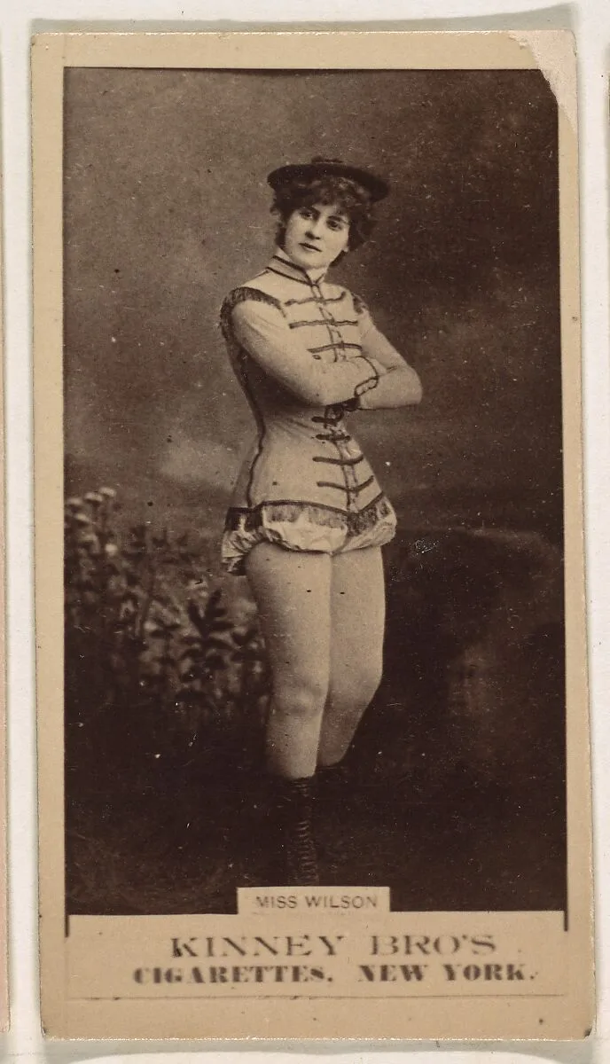 Miss Wilson, from the Actresses series (N245) issued by Kinney Brothers to promote Sweet Caporal Cigarettes — Kinney Brothers Tobacco Company