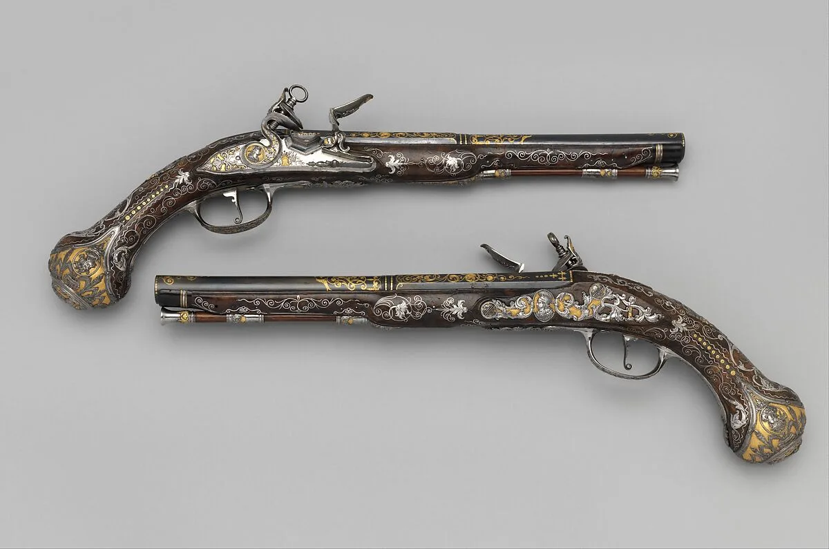 Pair of Flintlock Pistols Made for Ferdinand IV, King of Naples and Sicily (1751–1825) — Royal Arms Manufactory at Torre Annunziata|Michele Battista|Emanuel Esteva