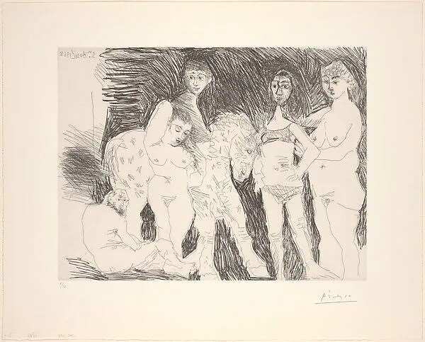 Old Man Thinking of his Youth: Boy on a Circus Horse and Women, from 347 Suite — Aldo and Piero Crommelynck|Pablo Picasso|Galerie Louise Leiris