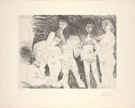 Old Man Thinking of his Youth: Boy on a Circus Horse and Women, from 347 Suite
