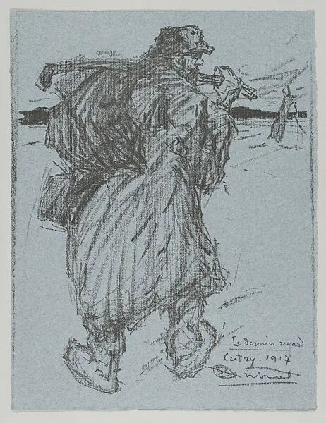 Le dernier regard, from "Les Evacués" — Louis-Robert Antral