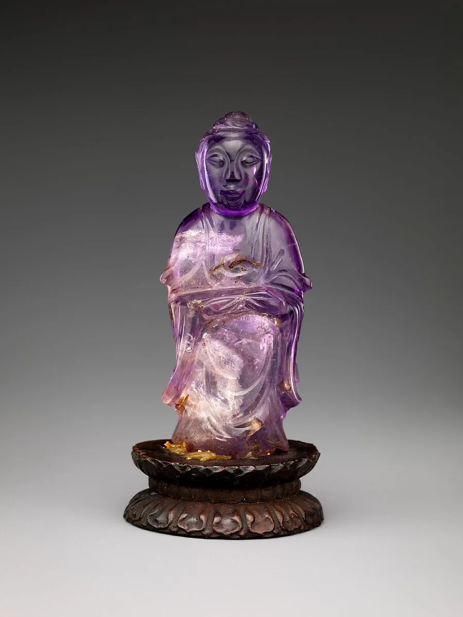清中期 紫晶立佛|Standing Buddha — Unknown