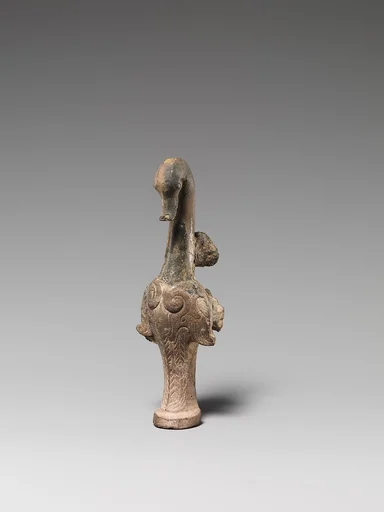 戰國 青銅鳥形器足|Vessel leg in the form of a bird