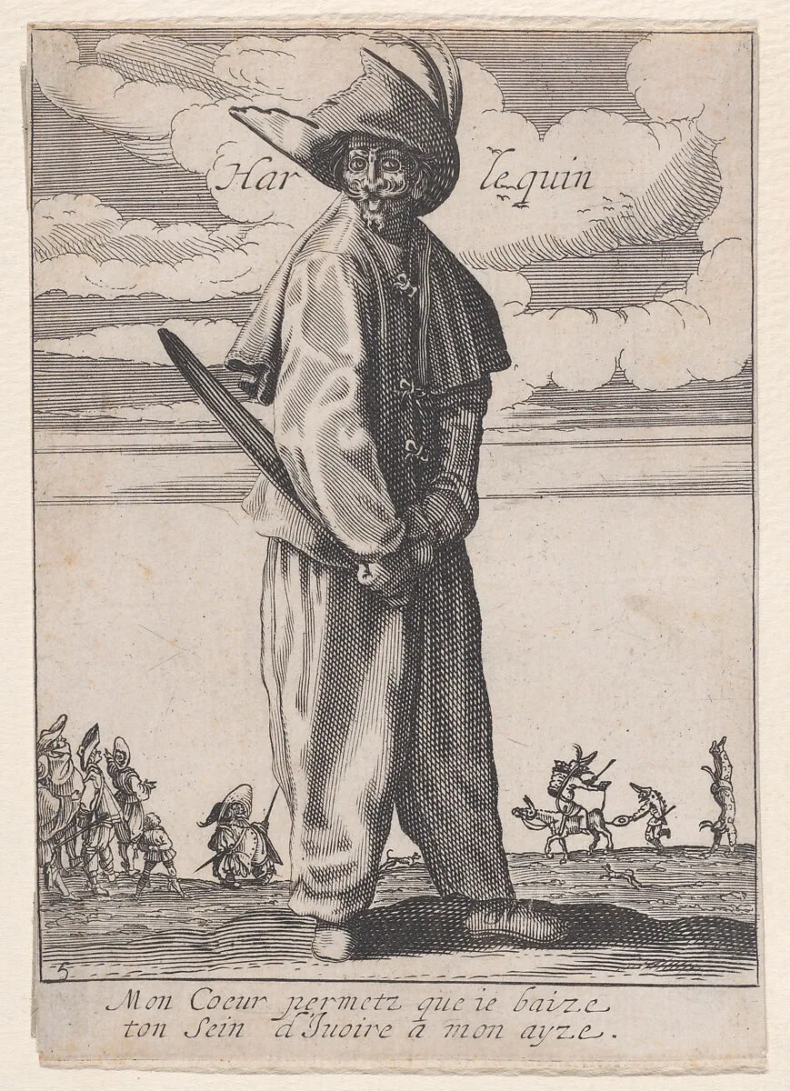 Le Zani ou Scapin, from "Les Trois Pantalons pièces appélees Les Trois Acteurs" (The Three Pants also called the Three Actors) — Jacques Callot|Anonymous