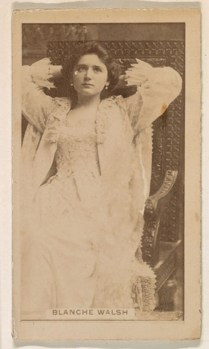 Blanche Walsh, from the Actresses series (N245) issued by Kinney Brothers to promote Sweet Caporal Cigarettes — Kinney Brothers Tobacco Company