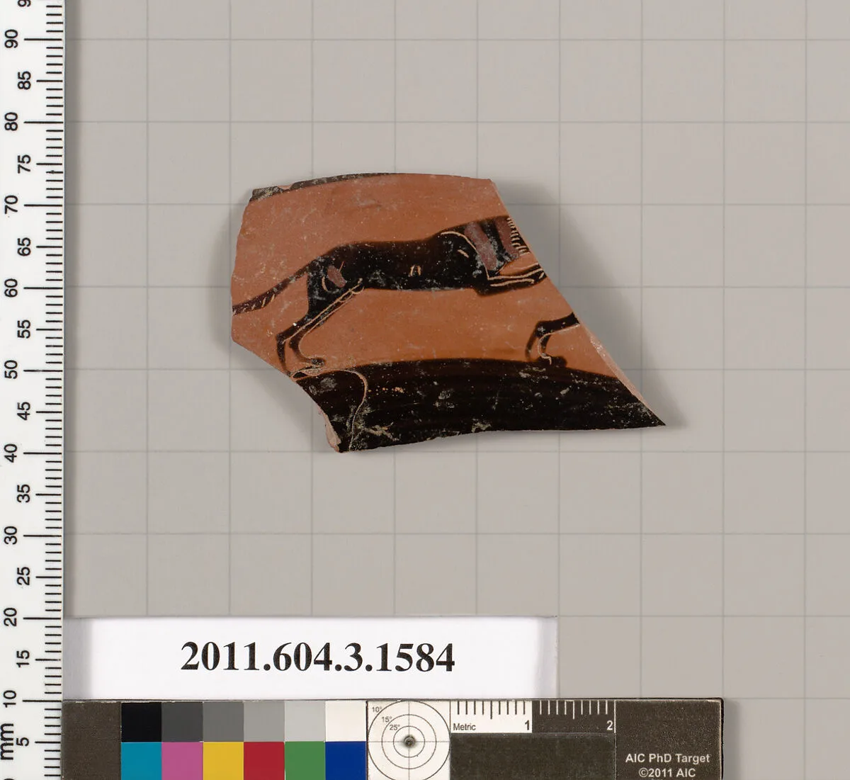 Terracotta fragment of a kylix: Band cup (drinking cup) — Unknown