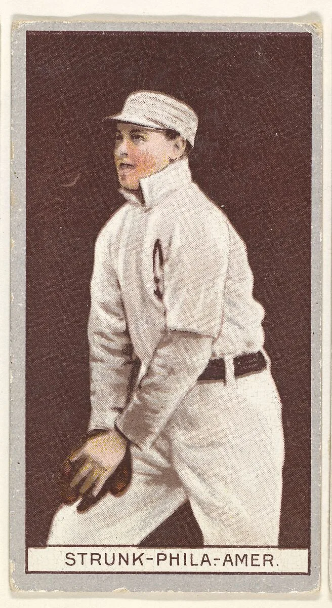 Strunk, Philadelphia, American League, from the Brown Background series (T207) for the American Tobacco Company — American Tobacco Company