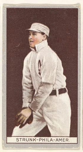 Strunk, Philadelphia, American League, from the Brown Background series (T207) for the American Tobacco Company