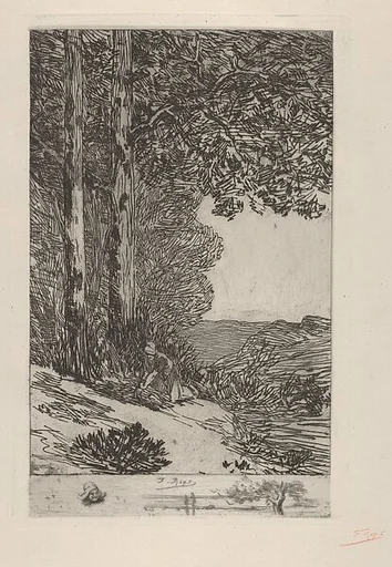 The Firewood Collector (La Ramasseuse de fagots / La Bûcheronne / Grand paysage Brabançon)
