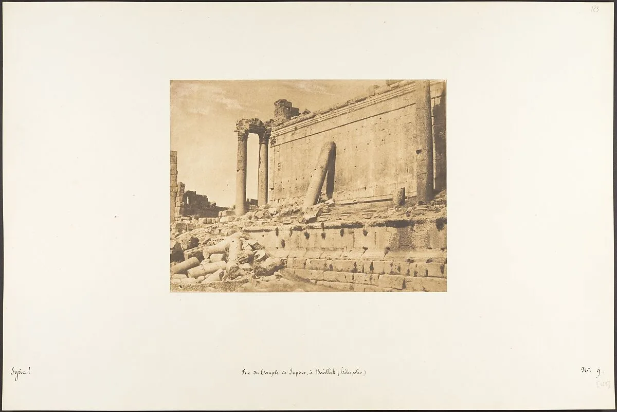 Vue du Temple de Jupiter, à Baâlbek (Héliopolis) — Maxime Du Camp