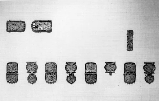 西晉 鎏金銅帶板(十件)|Set of Ten Belt Plaques