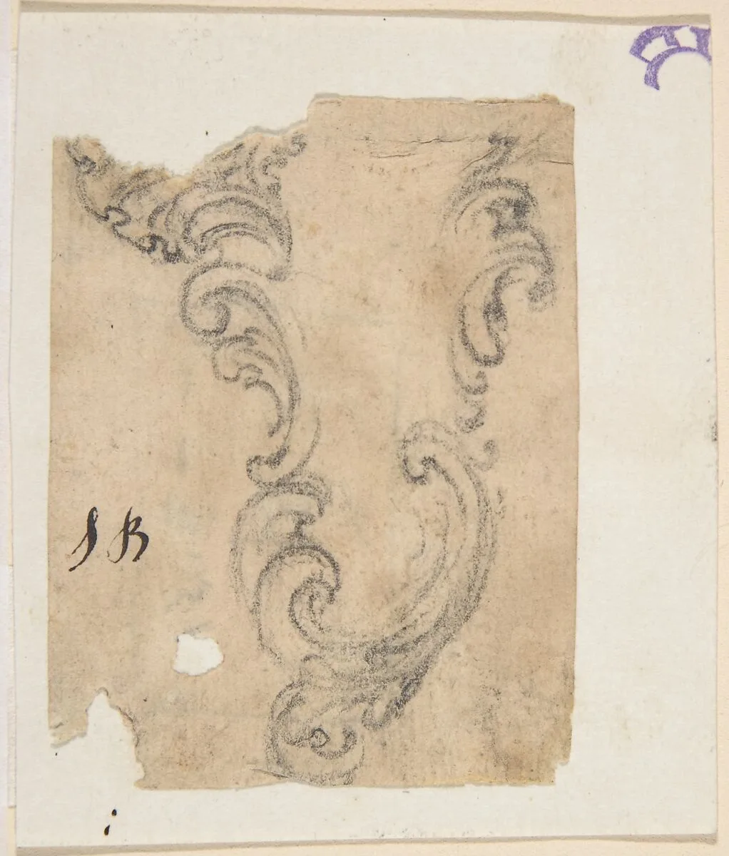 Design for a Rocaille Cartouche — Giovanni Battista Foggini