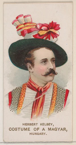 Herbert Kelsey in the Costume of a Magyar, Hungary, from the set Actors and Actresses, Second Series (N71) for Duke brand cigarettes