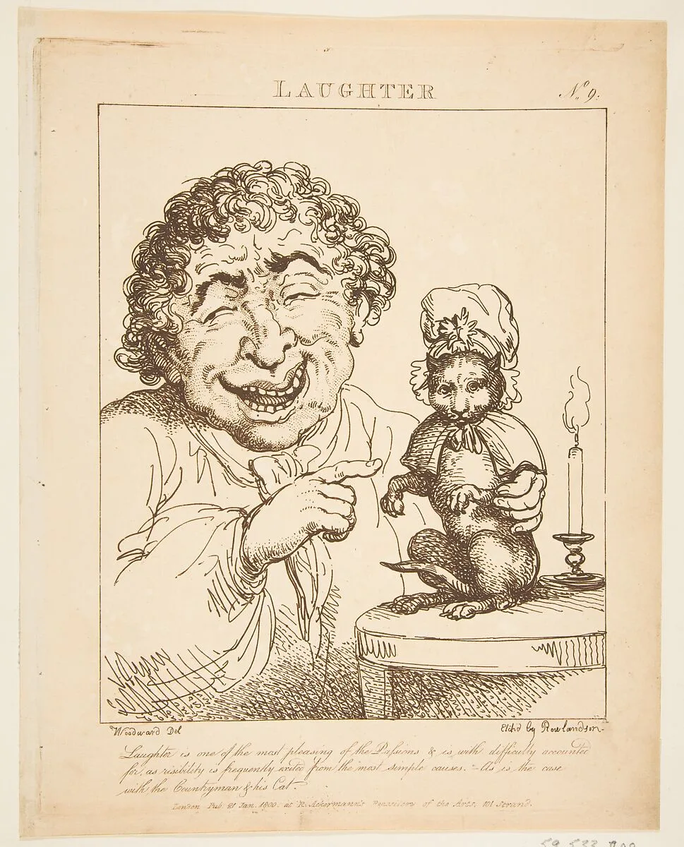 Laughter (Le Brun Travested, or Caricatures of the Passions) — Thomas Rowlandson|Rudolph Ackermann, London|George Murgatroyd Woodward